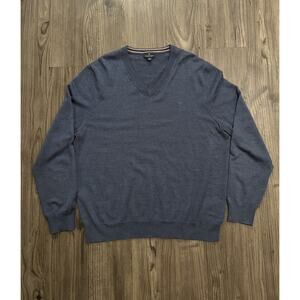 Brooks Brothers Extra Fine Merino Wool Sweater Men’s XL Blue Preppy Classic